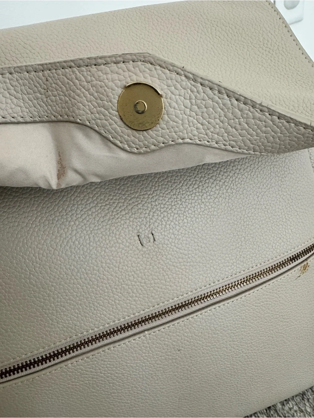 Freshly Picked Leather Diaper Bag - Taupe